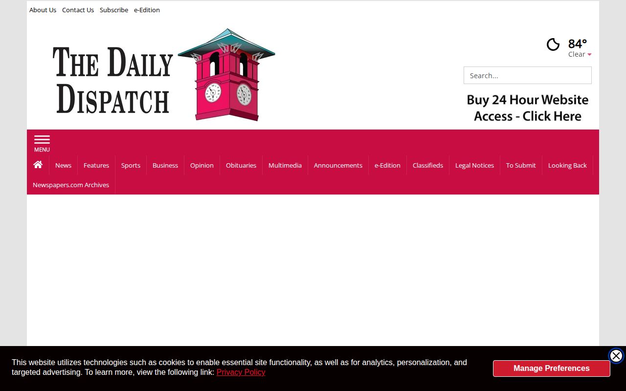 Daily Dispatch local news website used for secondary Henderson police log context